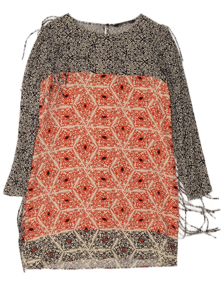 ZARA Womens Oversized Sheath Dress UK 10 Small Multicoloured