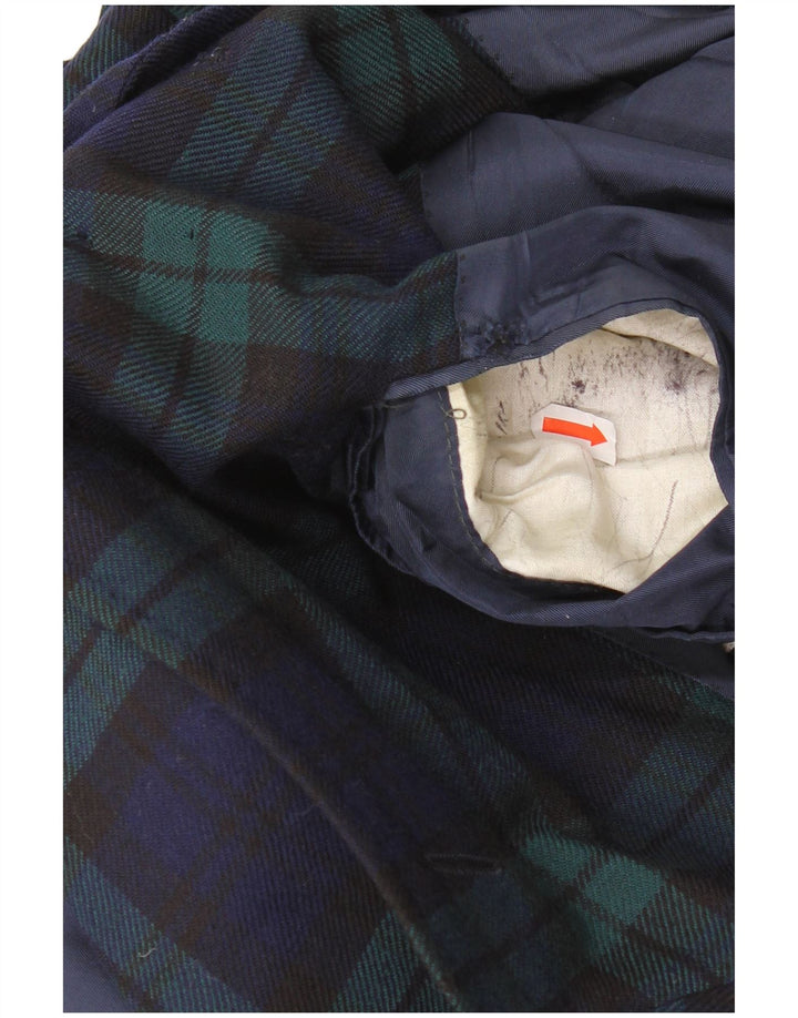 AQUASCUTUM Mens 3 Button Blazer Jacket UK 40 Large Navy Blue Check