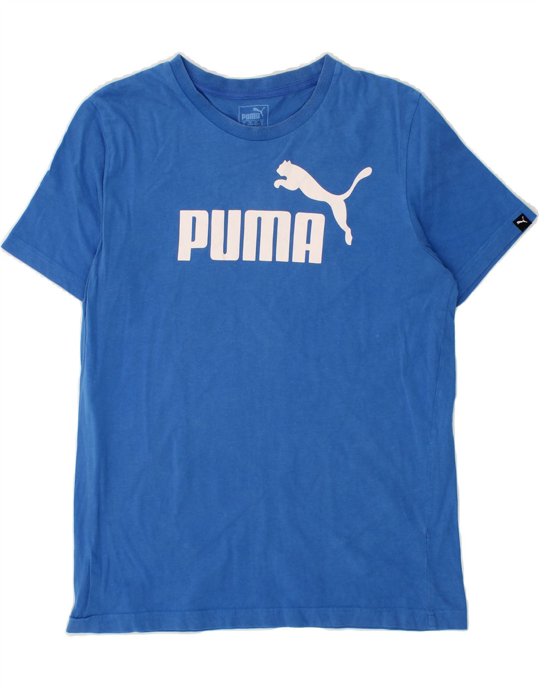 PUMA Mens Graphic T-Shirt Top Medium Blue Vintage Puma and Second-Hand Puma from Messina Hembry 