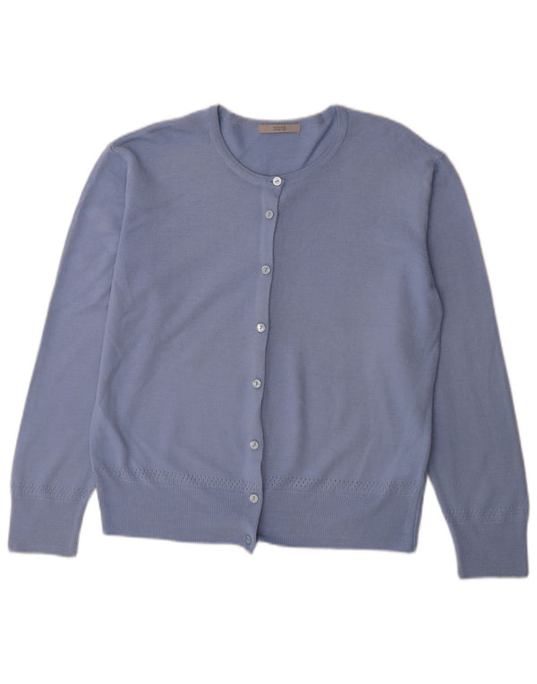 Marks & Spencer Womens Cardigan Sweater UK 16 Large Blue Acrylic