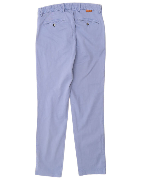 MASSIMO DUTTI Mens Slim Fit Chino Trousers EU 38 Small W30 L30 Blue