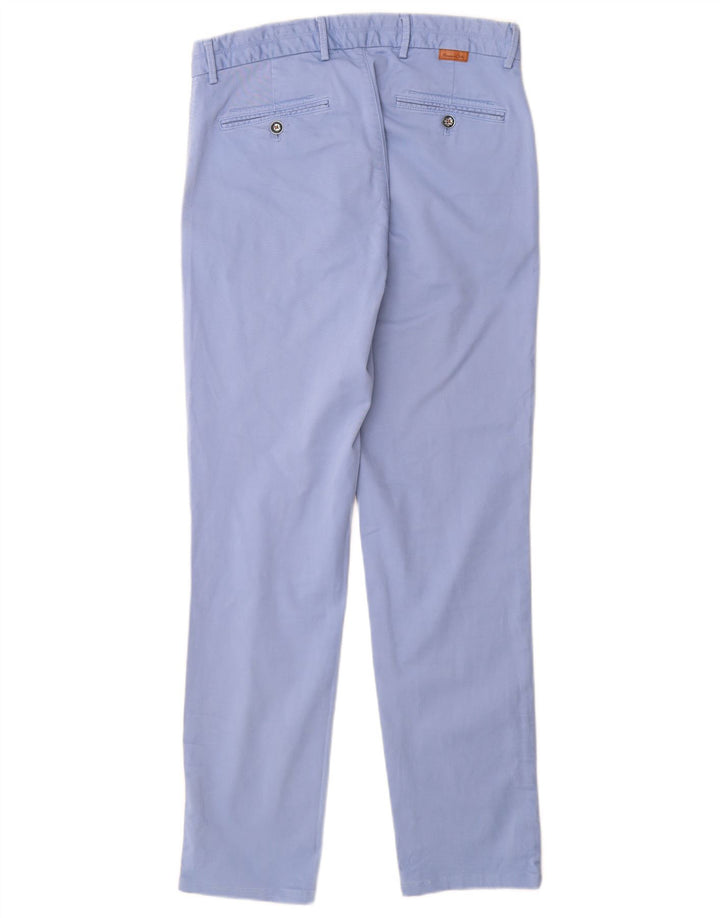 MASSIMO DUTTI Mens Slim Fit Chino Trousers EU 38 Small W30 L30 Blue