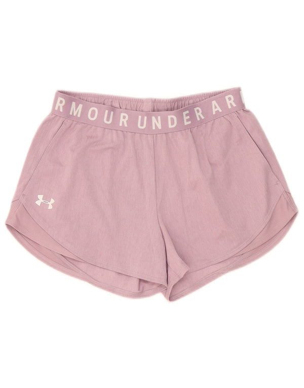 Under Armour Womens Graphic Sport Shorts UK 10 Small Pink Polyester