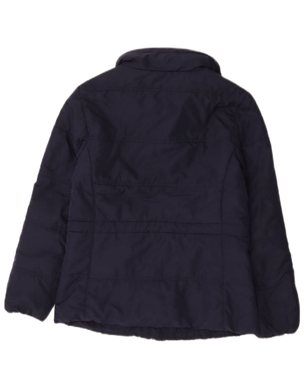 Marks & Spencer Womens Padded Jacket UK 10 Small Navy Blue Polyester