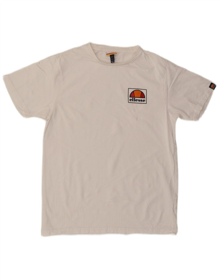 ELLESSE Mens T-Shirt Top Small White Cotton