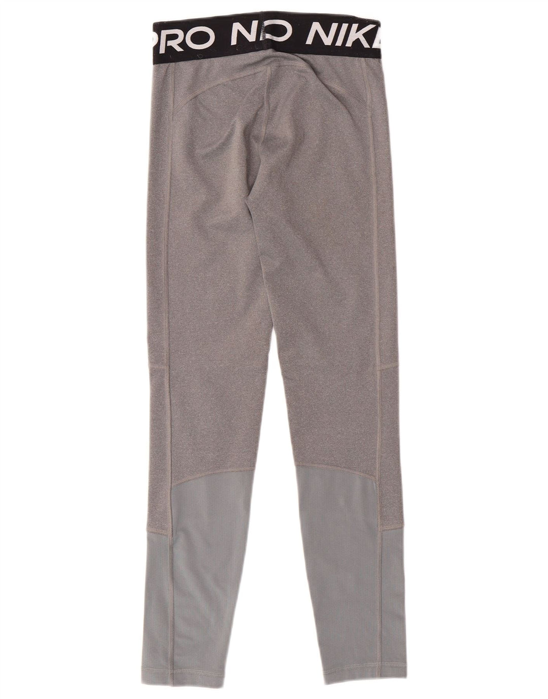 NIKE Girls Dri Fit Graphic Leggings 12-13 Years Large  Grey Colourblock