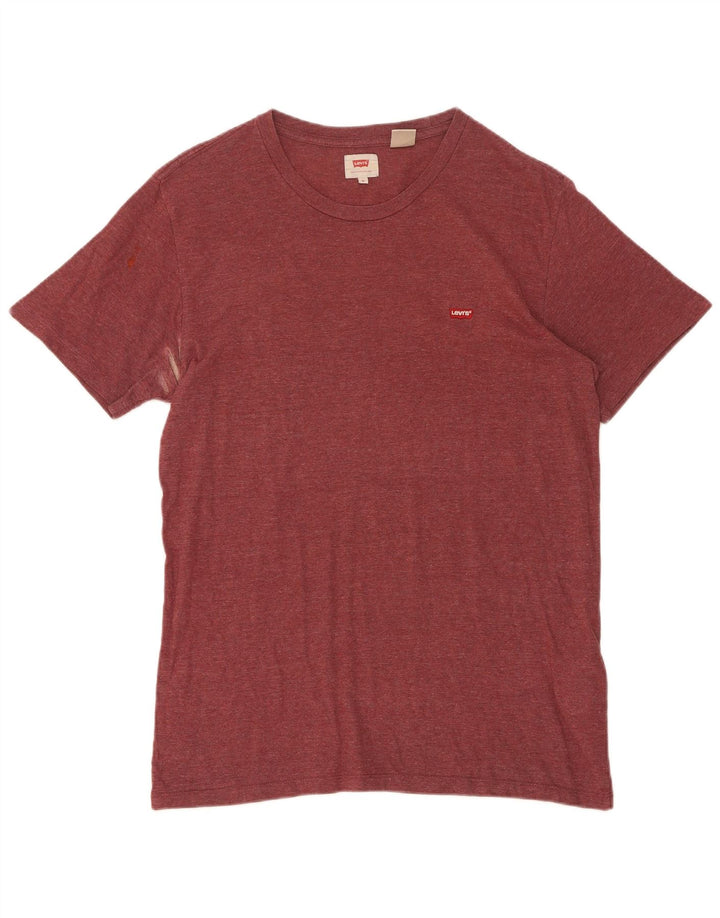 Levi's Mens T-Shirt Top Medium Maroon Cotton
