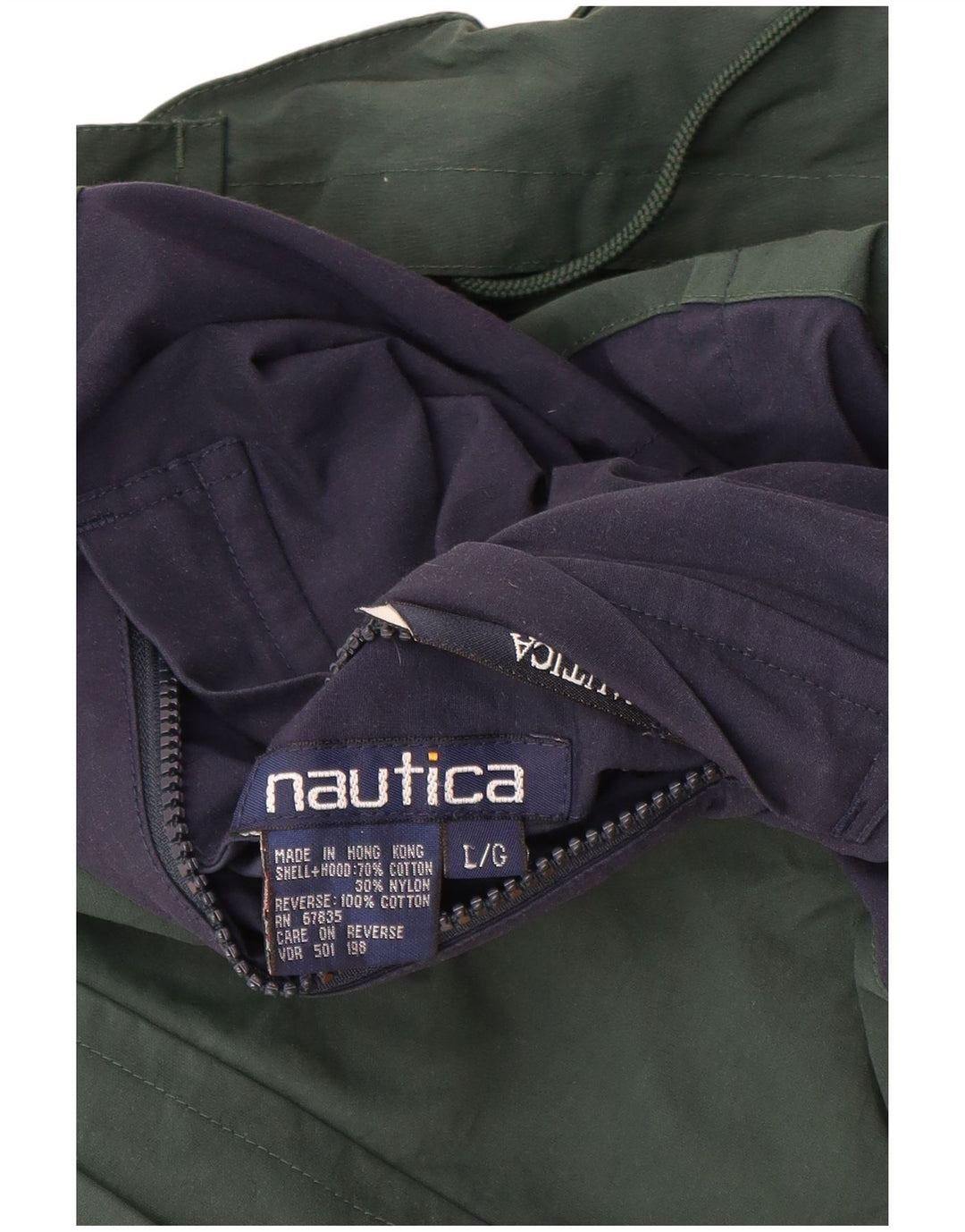 Nautica Mens Reversible Jacket UK 40 Large Multicoloured Colourblock Cotton