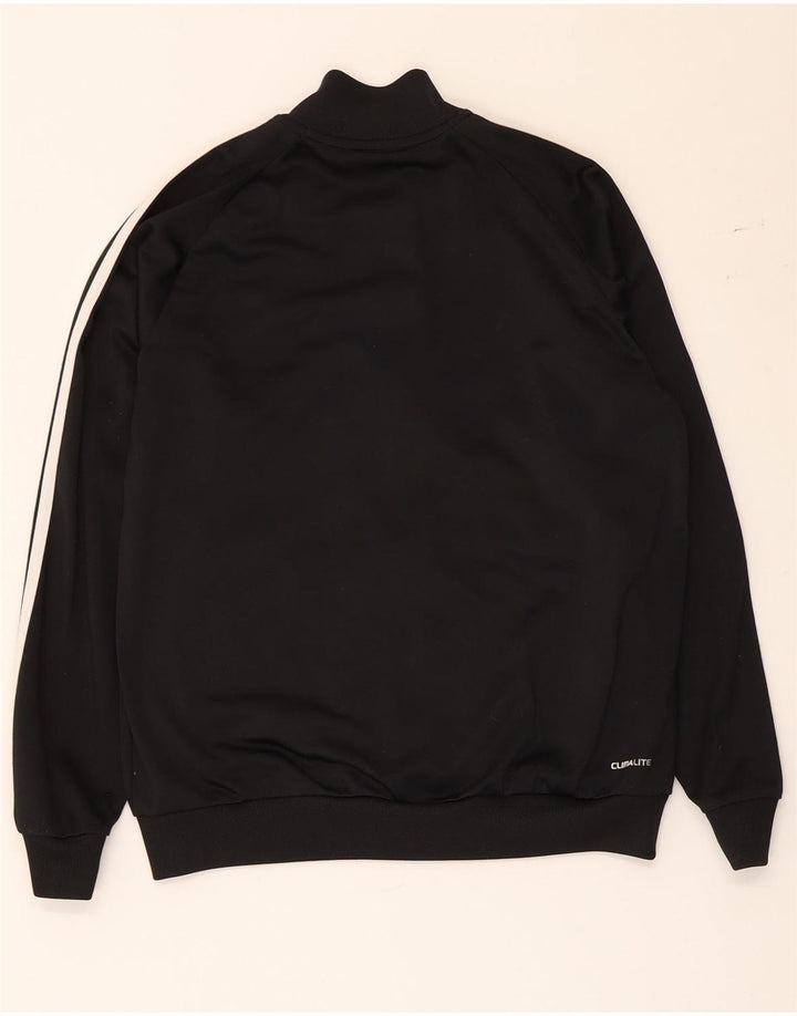 Adidas Boys Clima 365 Tracksuit Top Jacket 11-12 Years Black Polyester