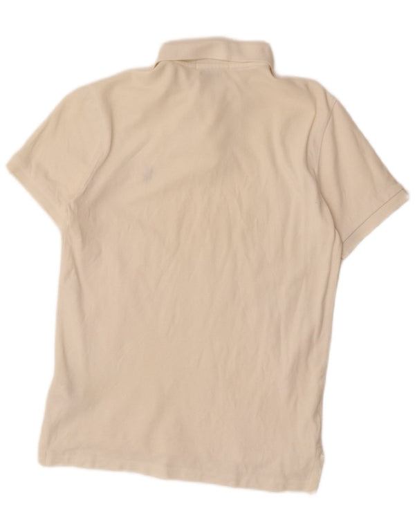 Polo Ralph Lauren Mens Custom Slim Fit Polo Shirt Small Off White Cotton