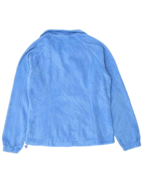 COLUMBIA Womens Fleece Jacket UK 14 Medium Blue Polyester