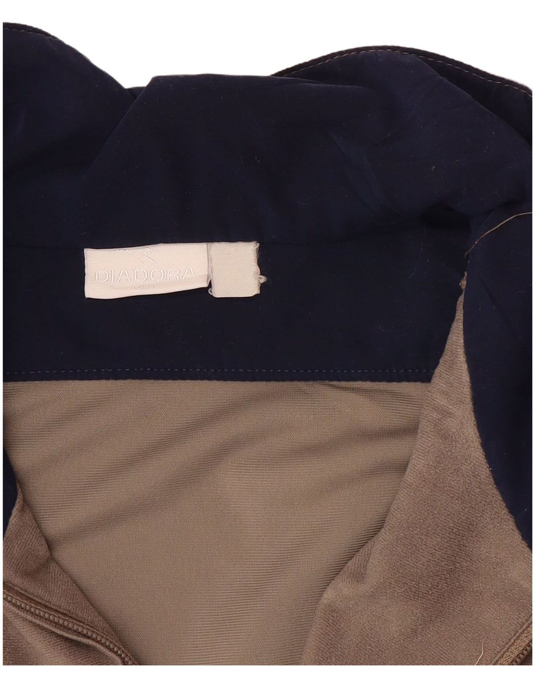 Diadora Mens Velour Tracksuit Top Jacket Large Grey Colourblock