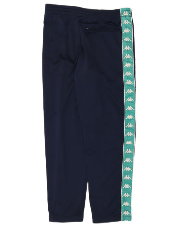 Kappa Boys Tracksuit Trousers 8-9 Years Small Navy Blue Colourblock Sports