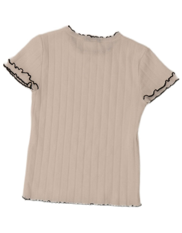 Zara Womens T-Shirt Top UK 12 Medium White