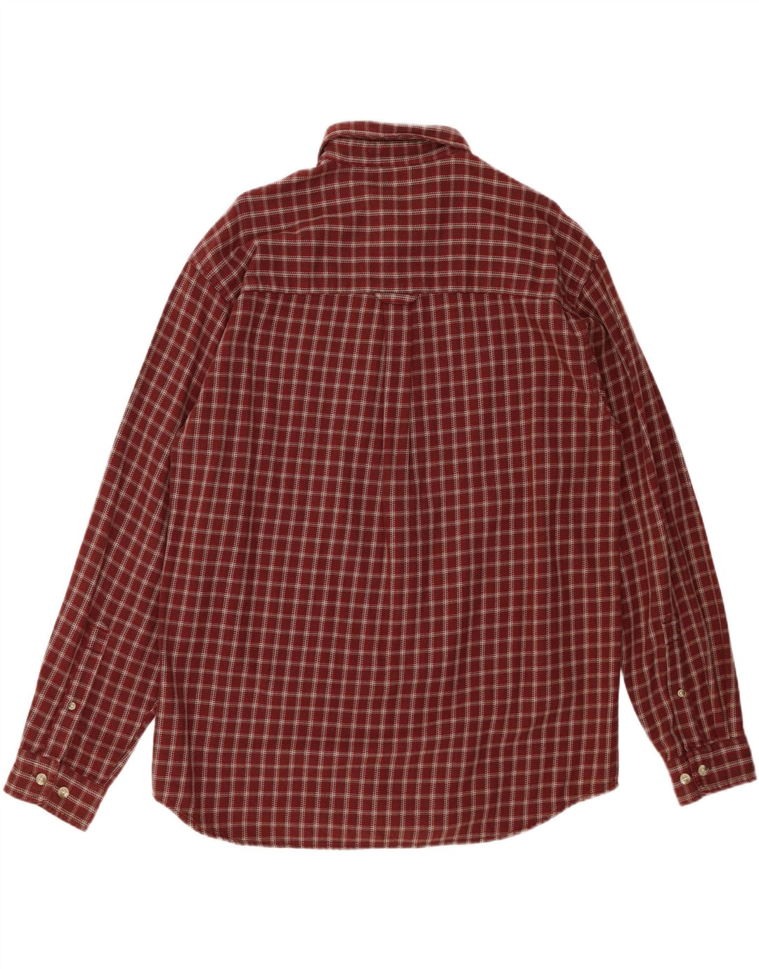 COLUMBIA Mens Flannel Shirt Large Burgundy Check Cotton