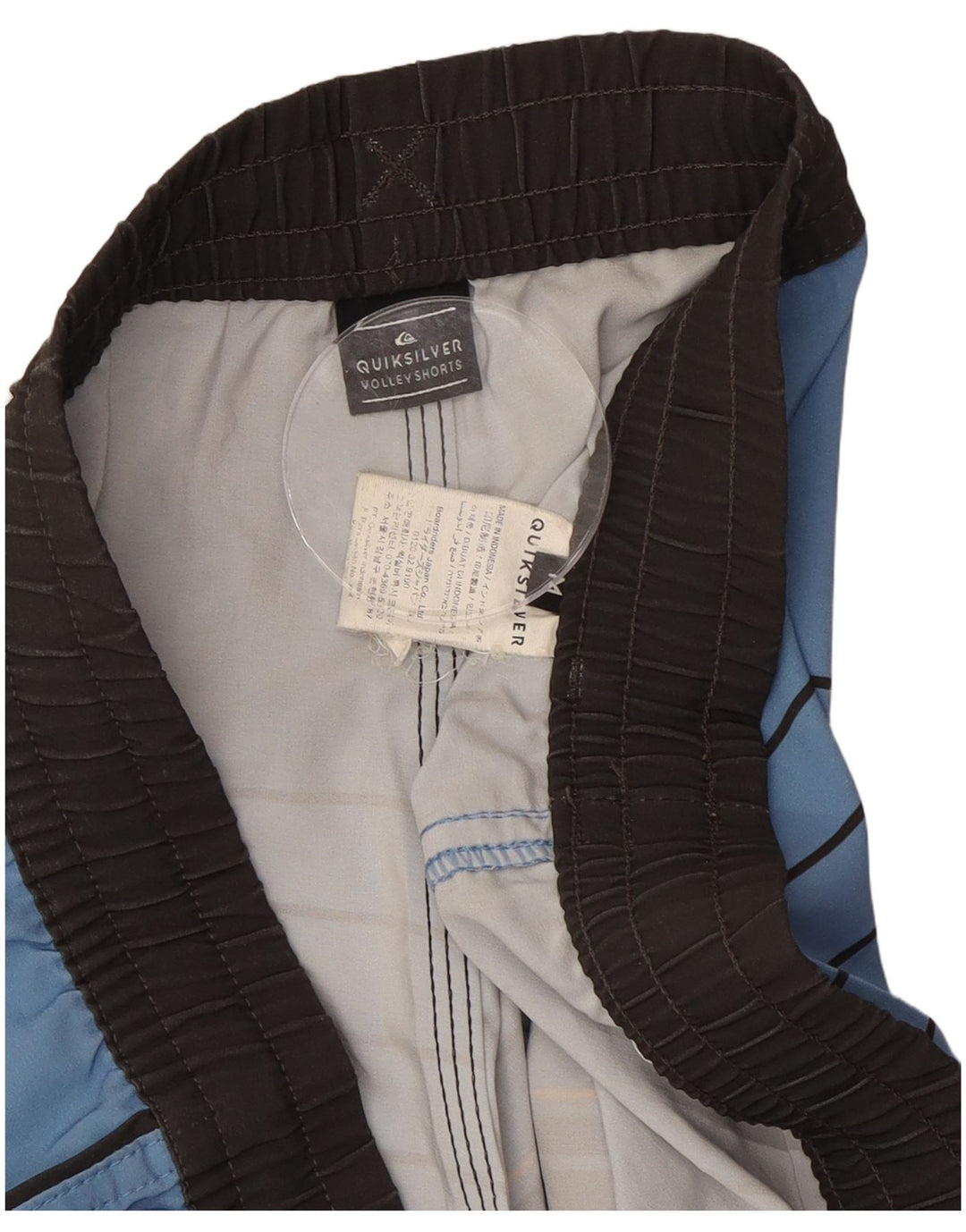 Quiksilver Mens Swimming Shorts Medium Blue Striped