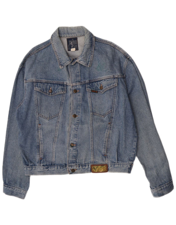 Base 92 Mens Denim Jacket UK 42 XL Blue Cotton