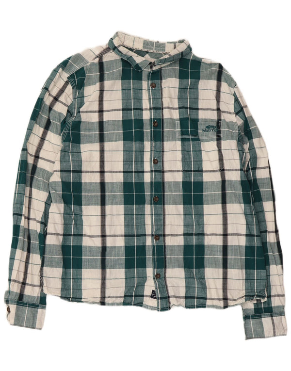 Weird Fish Mens Shirt XL Green Check Cotton