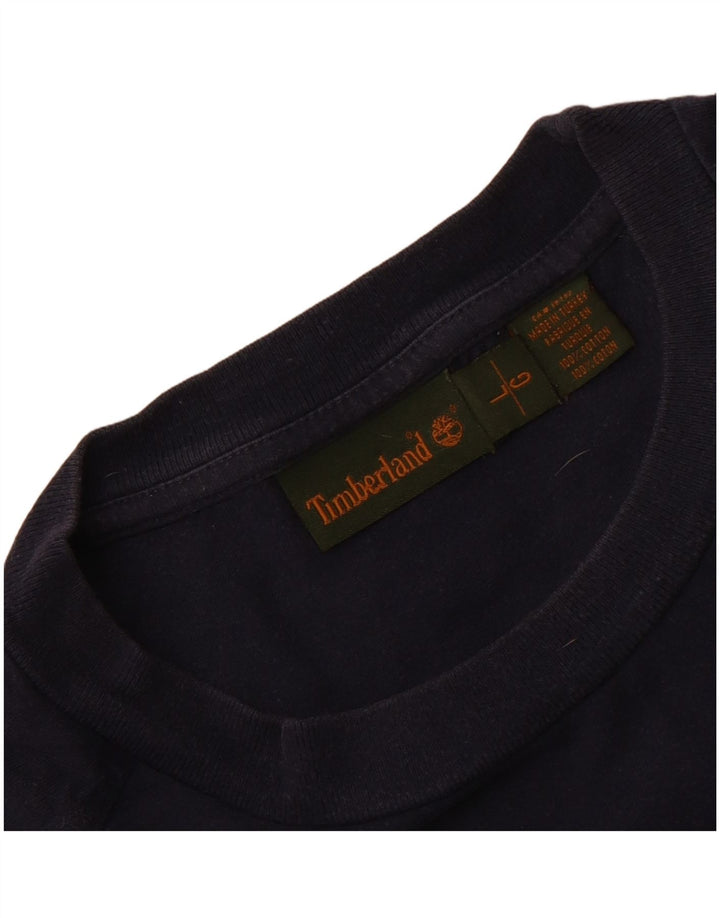 TIMBERLAND Mens Graphic T-Shirt Top Large Navy Blue Cotton