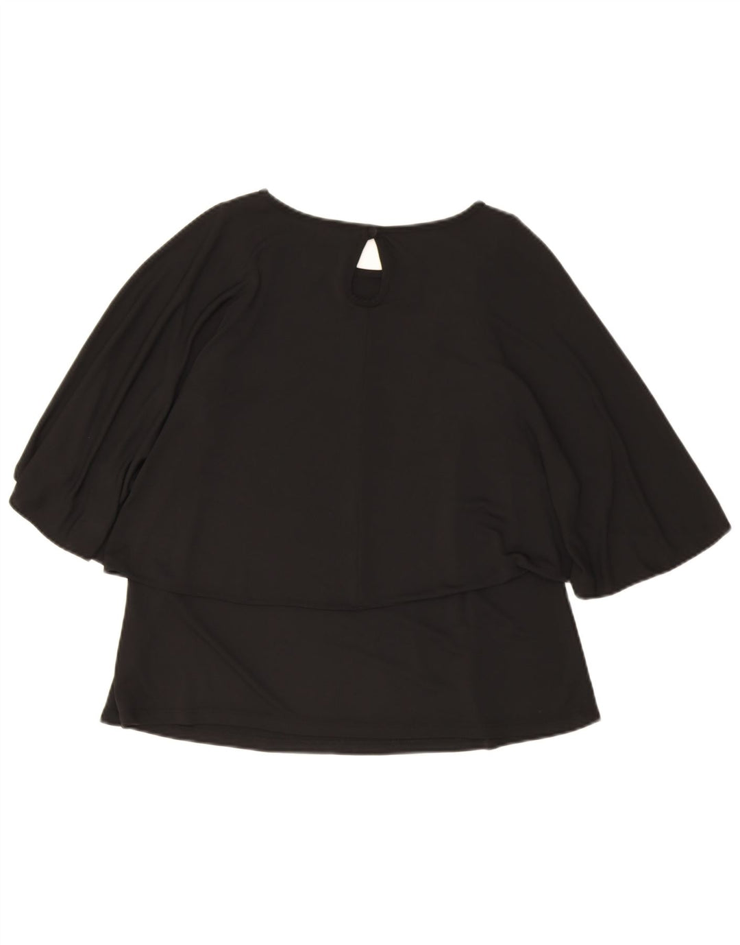 Topshop Womens Batwing Blouse Top UK 10 Small Black Polyester
