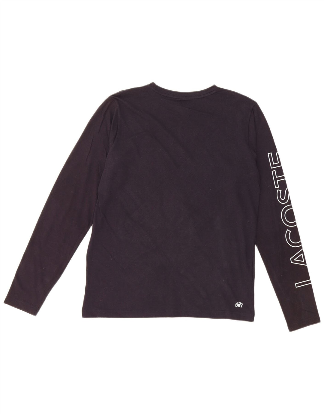 LACOSTE Boys Graphic Top Long Sleeve 15-16 Years Navy Blue Cotton