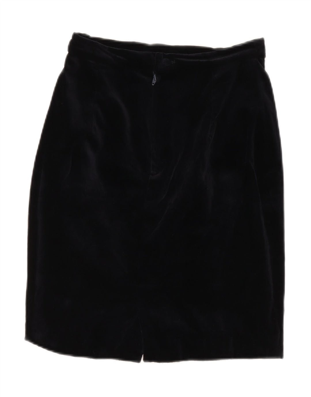 VINTAGE Womens Velvet High Waist Pencil Skirt IT 42 Medium W26  Navy Blue