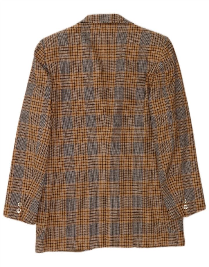 Vintage Mens 2 Button Blazer Jacket UK 36 Small Brown Houndstooth