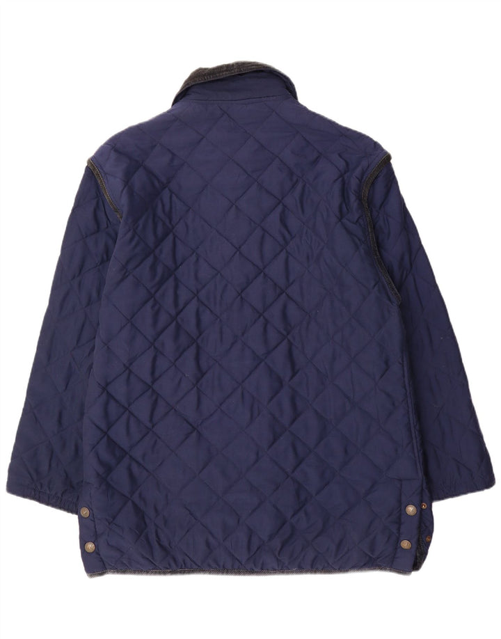 AUSTRALIAN L'ALPINA Mens Quilted Jacket IT 50 Large Navy Blue Polyester