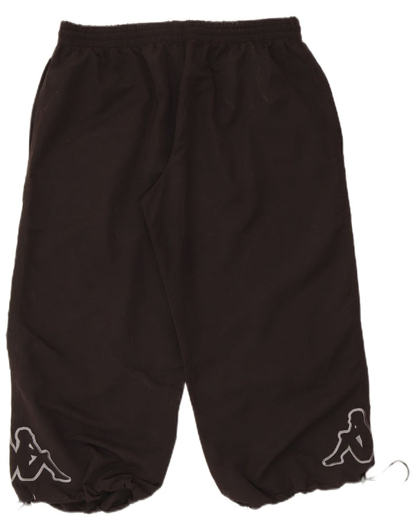 KAPPA Mens Graphic Capri Tracksuit Trousers Medium  Black Polyester