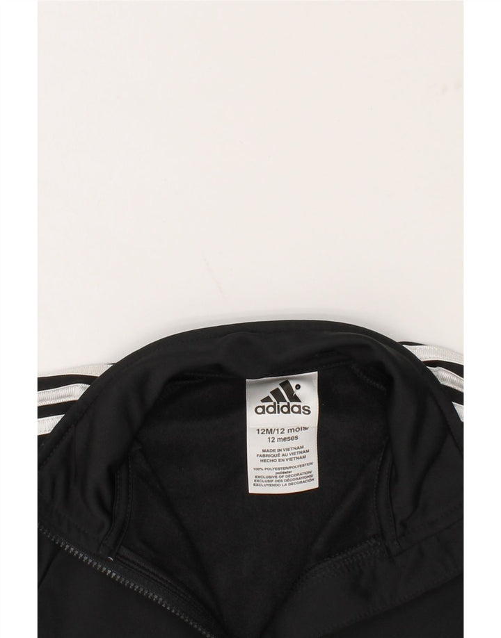 ADIDAS Baby Boys Tracksuit Top Jacket 9-12 Months Black Polyester Vintage Adidas and Second-Hand Adidas from Messina Hembry 