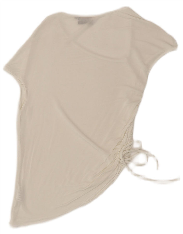 Max & Co. Womens Asymmetric Blouse Top UK 14 Large White Viscose