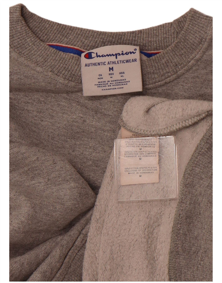 CHAMPION Womens Graphic Sweatshirt Jumper UK 14 Medium Grey Cotton