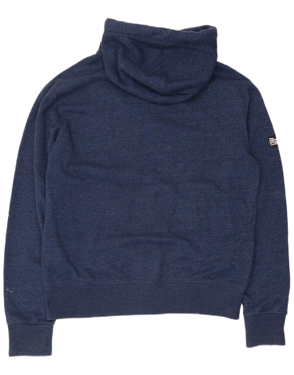 Superdry Mens Zip Hoodie Sweater 2XL Navy Blue Cotton