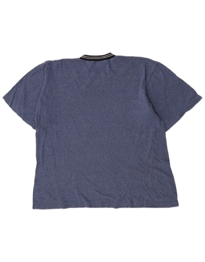 Asics Mens T-Shirt Top Large Blue Flecked
