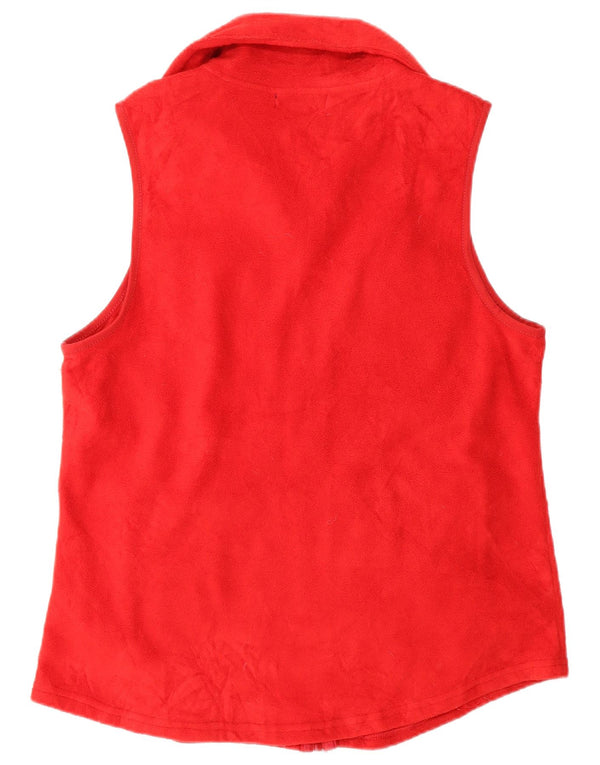 Chaps Womens Fleece Gilet UK 16 Large Red Polyester