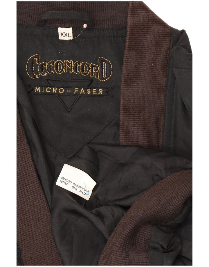 C.C.CONCORD  Mens Bomber Jacket UK 44 2XL Black Colourblock Polyester