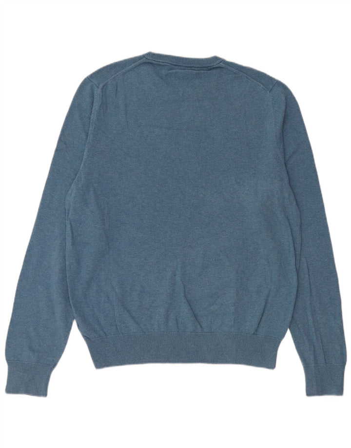 Marks & Spencer Mens Crew Neck Jumper Sweater Medium Blue Cotton