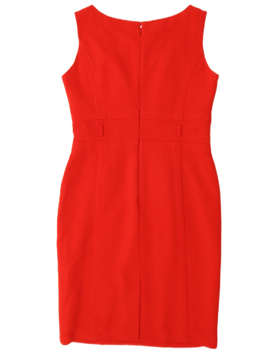 Marks & Spencer Womens Sleeveless Sheath Dress UK 12 Medium Red Polyester