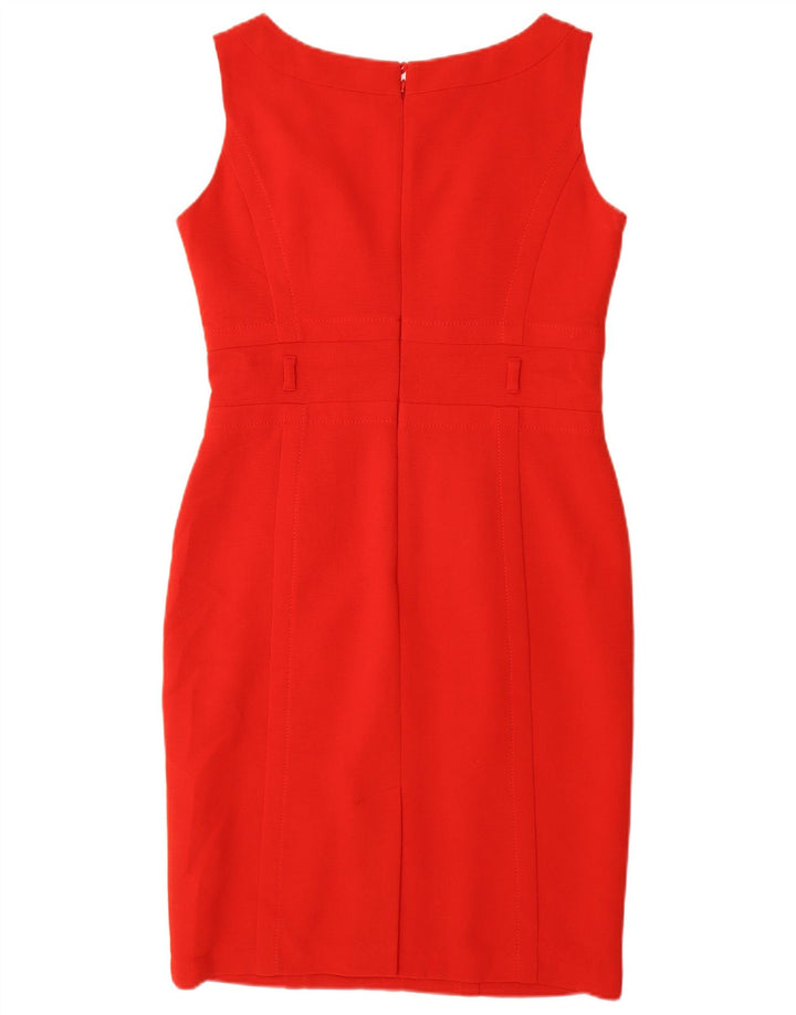 Marks & Spencer Womens Sleeveless Sheath Dress UK 12 Medium Red Polyester