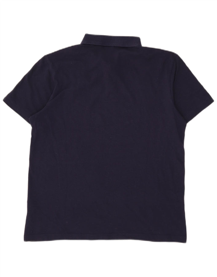 Puma Mens Polo Shirt Large Navy Blue Cotton