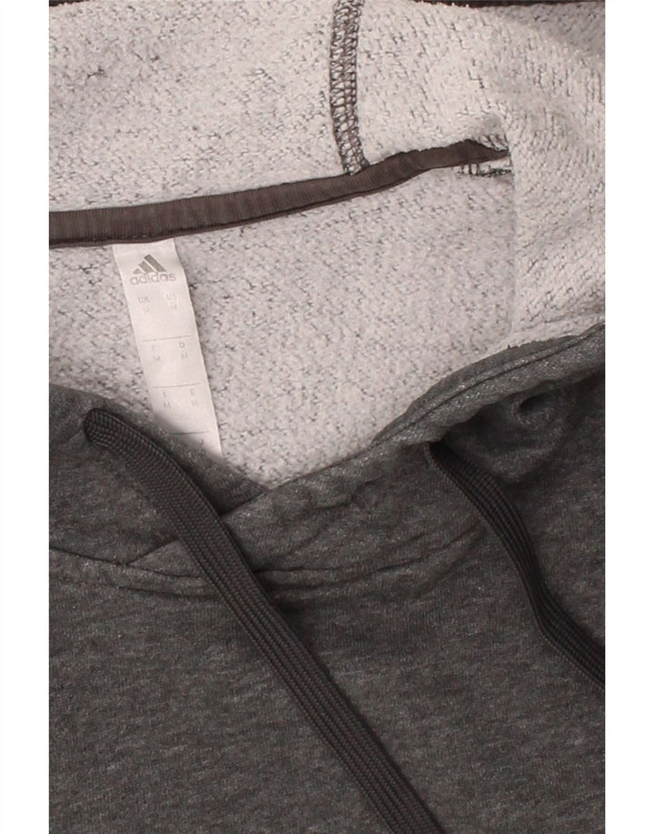 ADIDAS Mens Hoodie Jumper Medium Grey Cotton Vintage Adidas and Second-Hand Adidas from Messina Hembry 