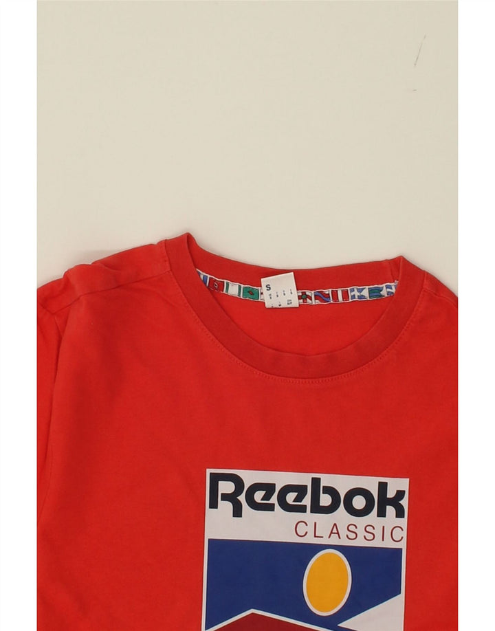 REEBOK Mens Graphic T-Shirt Top Small Red Cotton Vintage Reebok and Second-Hand Reebok from Messina Hembry 