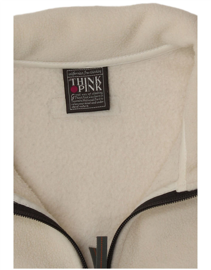 Think Pink Womens Fleece Jacket UK 16 Large White