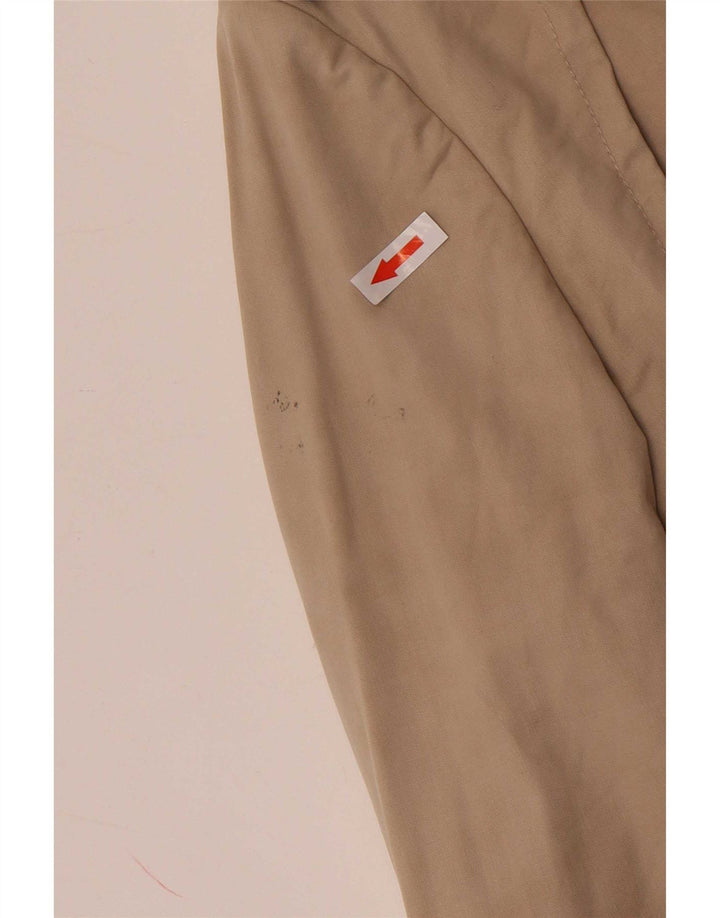 Massimo Dutti Womens Short Double Breasted Trench Coat UK 14 Medium Beige