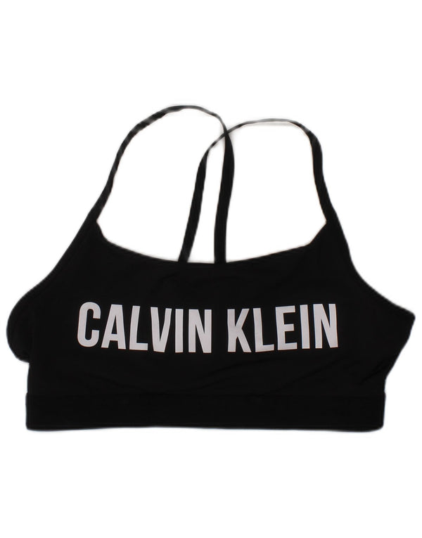 Calvin Klein Womens Graphic Sport Bra Top Small Black Sports