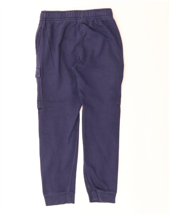NIKE Boys Tracksuit Trousers Joggers 10-11 Years Medium Navy Blue