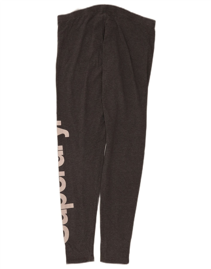 Superdry Womens Graphic Leggings UK 8 Small  Grey Cotton