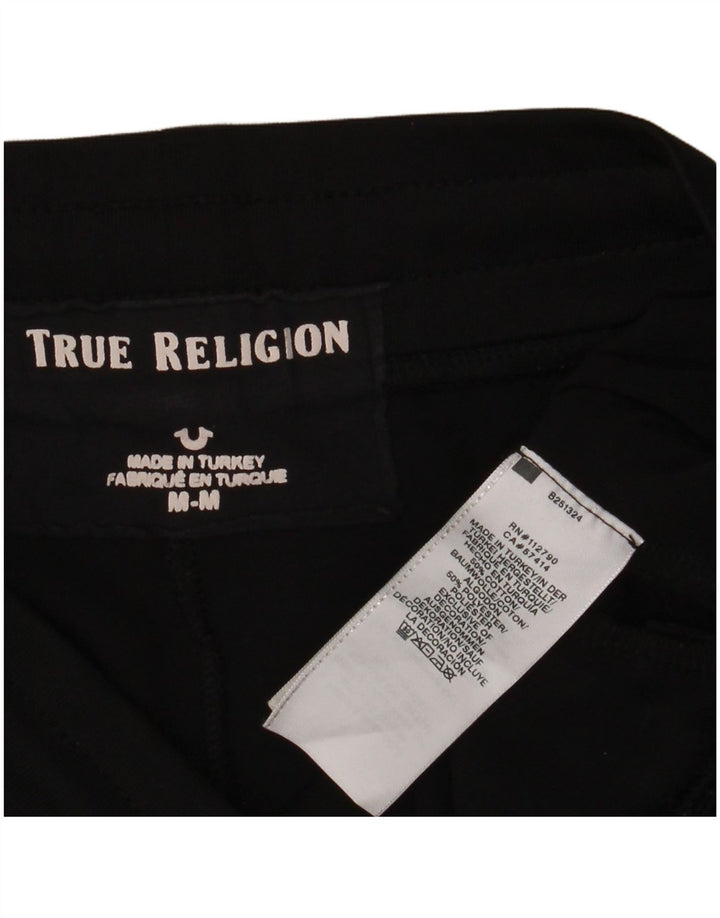 TRUE RELIGION Womens Tracksuit Trousers Joggers UK 14 Medium  Black