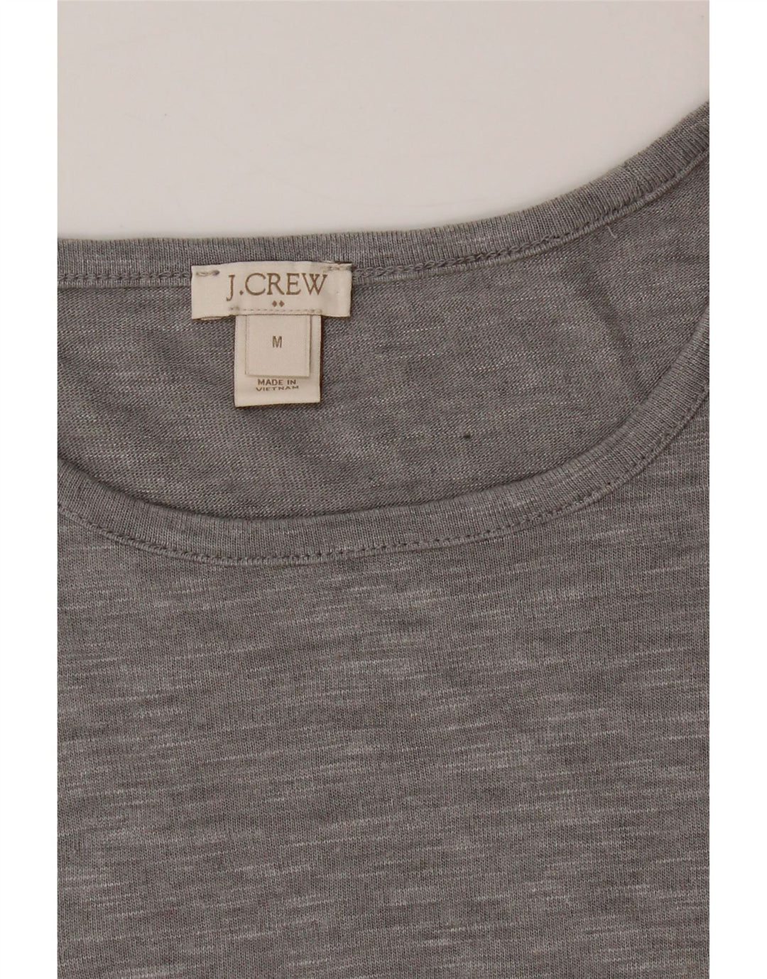 J. CREW Womens Top Long Sleeve UK 14 Medium Grey Colourblock Viscose Vintage J. Crew and Second-Hand J. Crew from Messina Hembry 