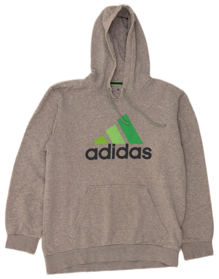 Adidas Mens Graphic Hoodie Jumper Medium Grey